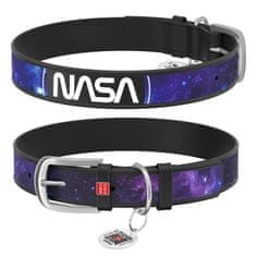 WAUDOG Kožený obojek se vzorem NASA 21 černý vícebarevná