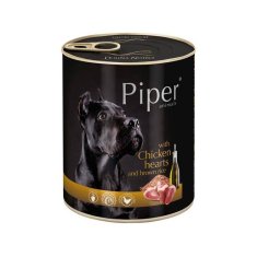 Piper Konzerva pro psa kuřecí srdíčka s hnědou rýží 800g