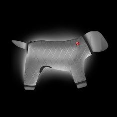 WAUDOG Reflexní pláštěnka pro psa overal XS22 stříbrná