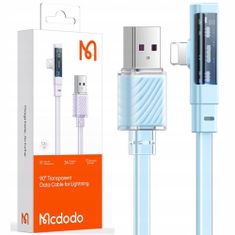 Mcdodo Mcdodo USB Lightning vysokorychlostní úhlový kabel 36W 1,2M modrý CA-3412