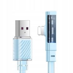 Mcdodo Mcdodo USB Lightning vysokorychlostní úhlový kabel 36W 1,2M modrý CA-3412