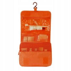INNA Kosmetický cestovní kufřík na kosmetiku s háčkem, skládací oranžová