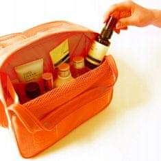 INNA Kosmetický cestovní kufřík na kosmetiku s háčkem, skládací oranžová