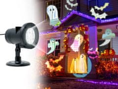 Guirca LED Projektor Halloweenské symboly exteriér