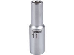 Fortum Hlavice nástrčná (4700511) prodloužená, 1/2&quot;, 11mm, L 77mm, 61CrV5