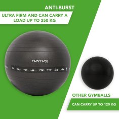 Tunturi Gymnastický míč TUNTURI zesílený 55 cm černý