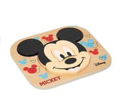Mikro Trading MICKEY Mouse puzzle dřevěné 22 x 20 cm 6 dílků ve fólii