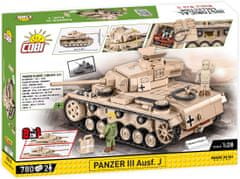 Cobi 2562 II WW Panzer III Ausf J, 2 v 1, 780 k, 2 f