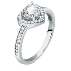 Morellato Třpytivý stříbrný prsten Srdce Tesori SAVB140 (Obvod 52 mm)