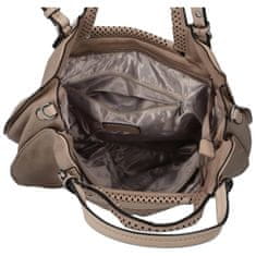 Coveri WORLD Praktická dámská koženková kabelka Tereza, tmavě béžová