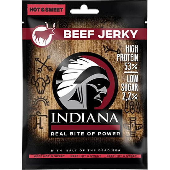 Indiana Jerky beef (hovězí) Hot & Sweet 25 g