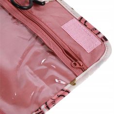 INNA Kosmetický cestovní kufřík na kosmetiku s háčkem, skládací vícebarevné růžová