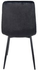 BHM Germany Jídelní židle Antibes, samet, černá