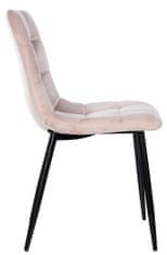 BHM Germany Jídelní židle Antibes, samet, růžová