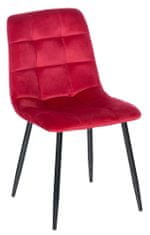 BHM Germany Jídelní židle Antibes, samet, červená