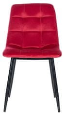BHM Germany Jídelní židle Antibes, samet, červená