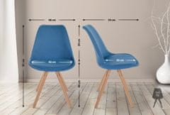 BHM Germany Jídelní židle Sofia I, textil, modrá