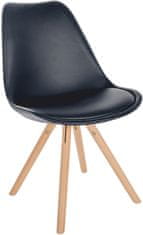 BHM Germany Jídelní židle Sofia I, syntetická kůže, černá