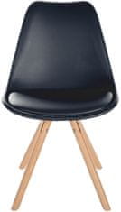BHM Germany Jídelní židle Sofia I, syntetická kůže, černá