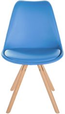 BHM Germany Jídelní židle Sofia I, syntetická kůže, modrá