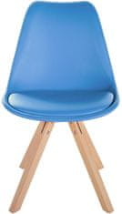 BHM Germany Jídelní židle Sofia II, syntetická kůže, modrá