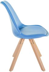 BHM Germany Jídelní židle Sofia II, syntetická kůže, modrá