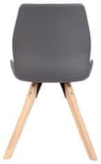 BHM Germany Jídelní židle Luna (SET 2 ks), syntetická kůže, šedá