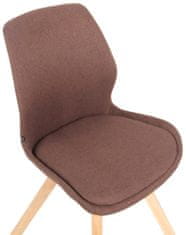 BHM Germany Jídelní židle Luna (SET 2 ks), textil, hnědá