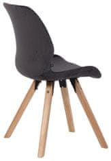 BHM Germany Jídelní židle Luna (SET 2 ks), samet, tmavě šedá