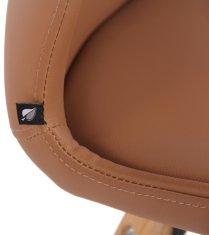 BHM Germany Jídelní židle Luna (SET 2 ks), syntetická kůže, světle hnědá