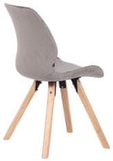 BHM Germany Jídelní židle Luna (SET 2 ks), samet, šedá
