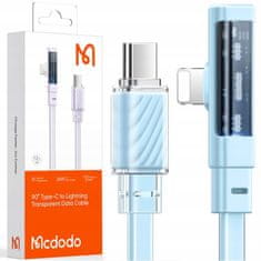 Mcdodo Mcdodo USB-C Lightning vysokorychlostní úhlový kabel 36W 1,8M modrý CA-3445