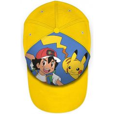 EUROSWAN Dětská kšiltovka Pokémon Pikachu a Ash Ketchum