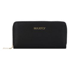 MaxFly Pouzdrová dámská koženková peněženka Tanganika, černá
