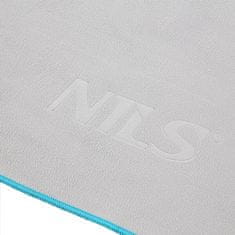 NILS rychleschnoucí ručník z mikrovlákna NCR12 šedý/světle modrý