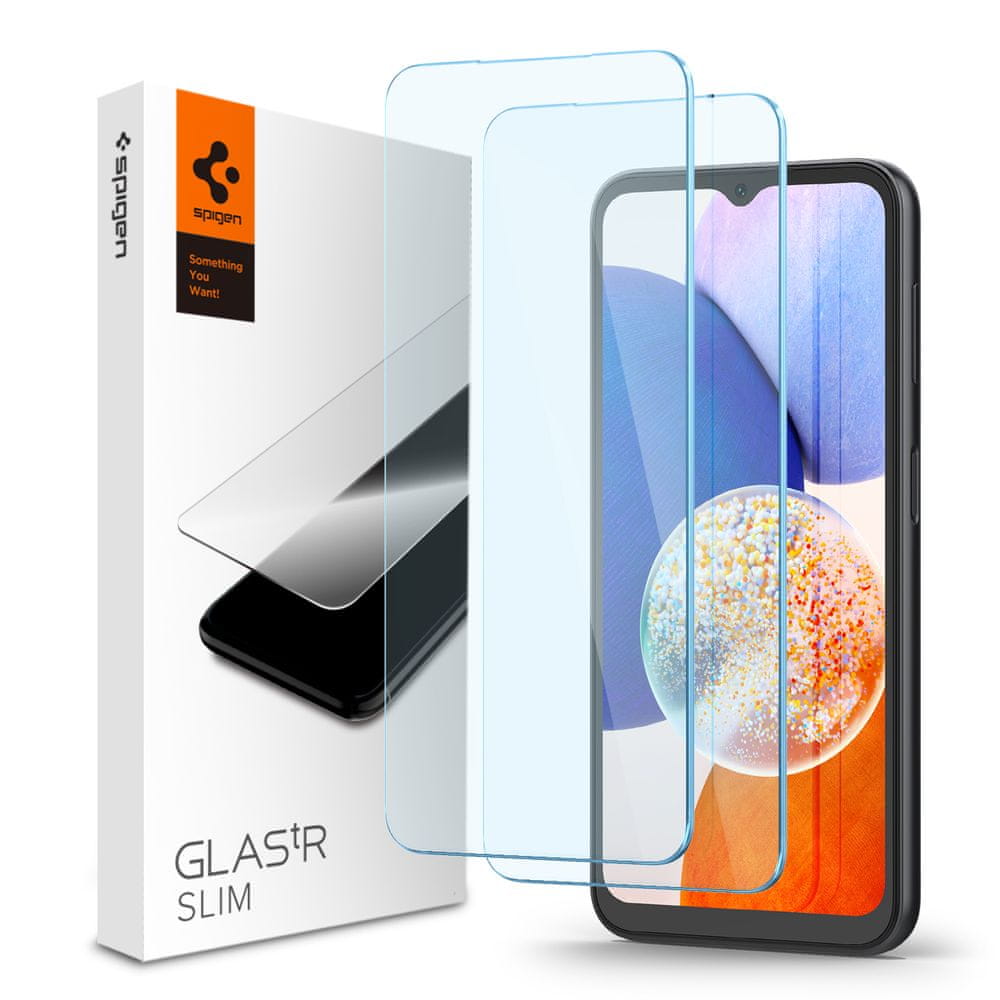 Spigen Glass tR Slim 2 Pack – Samsung Galaxy A14 5G, AGL05971 - rozbaleno