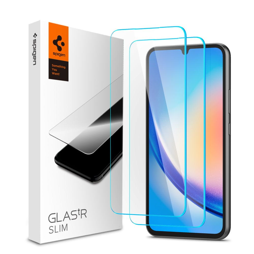 Levně Spigen Glass tR Slim 2 Pack – Samsung Galaxy A34 5G, AGL05967