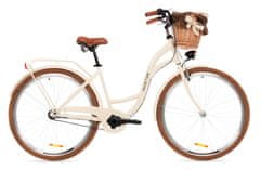 Goetze COLOURS dámské jízdní kolo, kola 28”, výška 160-185 cm, 3-rychlostní, krémová Hnědá Kola