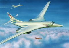 Zvezda Tupolev Tu-160 Blackjack, sovětský dálkový strategický bombardér, Model Kit 7002, 1/144