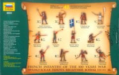 Zvezda figurky francouzská pěchota, stoletá válka, Wargames (AoB) figurky 8053, 1/72