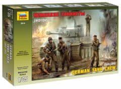 Zvezda figurky německá tanková posádka, 2. světová válka, Model Kit 3614, 1/35