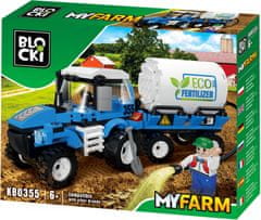Blocki Blocki stavebnice MyFarm farma Traktor s cisternou kompatibilní 180 dílů