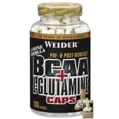 Weider , BCAA + L-Glutamin, 180 kapslí