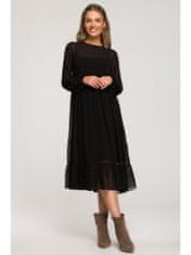 Style Stylove Dámské midi šaty Annada S319 černá L