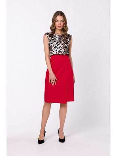 Style Stylove Dámská midi sukně Lyoth S343 červená