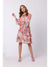 Style Stylove Dámské květované šaty Omiten S337 růžová L