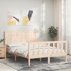 Vidaxl Rám postele s čelem 140 x 200 cm masivní dřevo