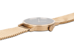 BeWooden Dřevěné analogové hodinky s kovovým řemínkem Sunset Watch