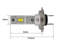 motoLEDy LED žárovka H7 9V-30V CANBUS 4500lm 1ks bílá