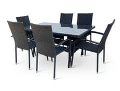 Nábytek Texim Zahradní nábytek ratan - stůl Haiti + 6x židle PARIS